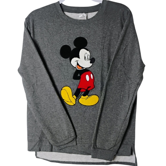 Disney Tops - DISNEY Mickey Mouse Big Graphic Gray Sweatshirt Collector Women's Size Medium